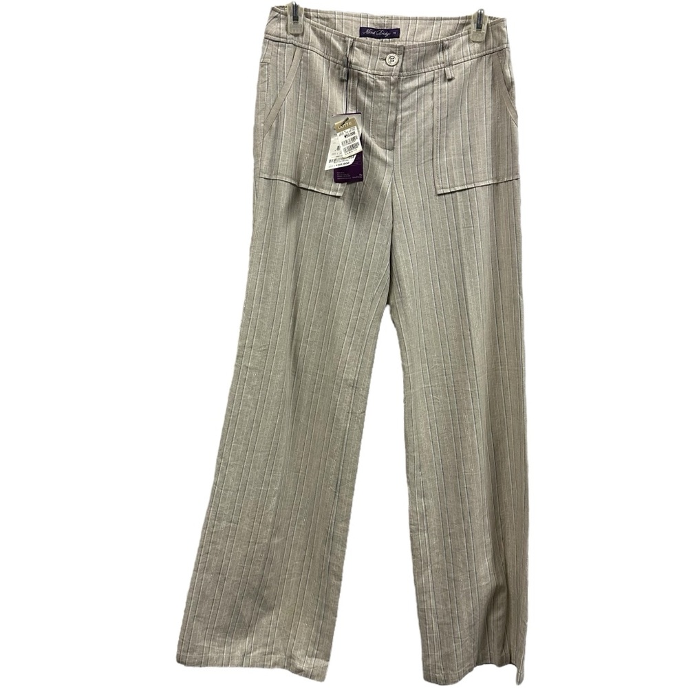 Mind Bridge Striped Patch Pocket Wide Leg Imported Trousers Pants 55 US Size 4
